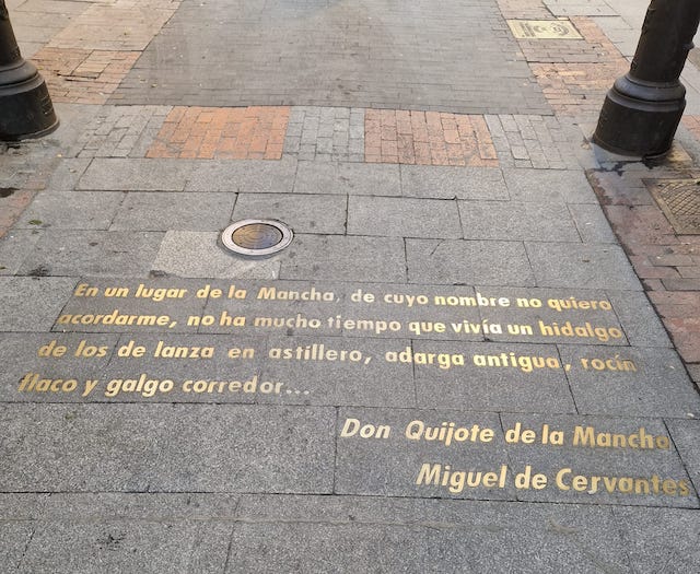 Cita Quijote. Calle de las Huertas.
