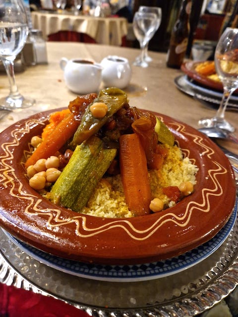 Cuscús. Comida típica de Marruecos.