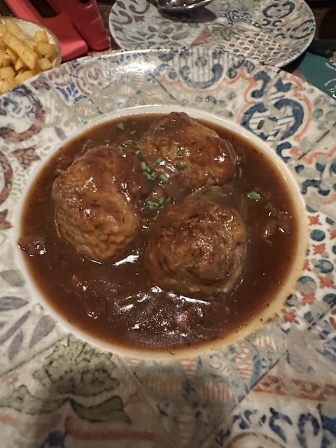 Albóndigas. Comida típica de Bélgica.