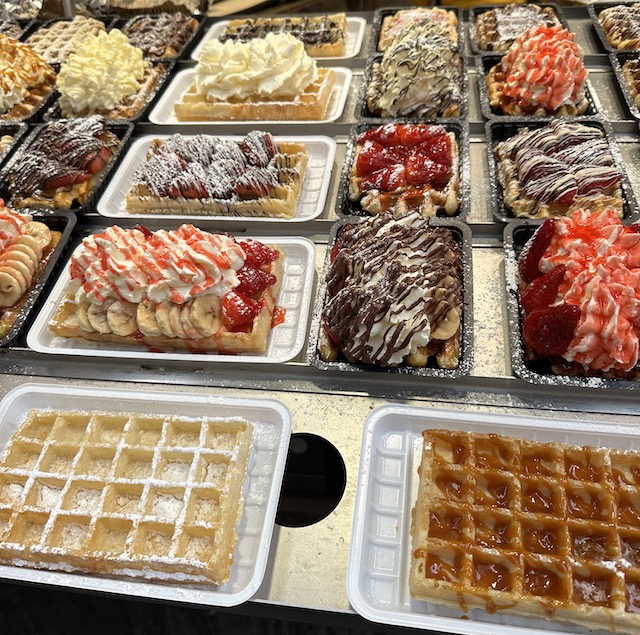 Gofres bruselas. Comida típica de Bélgica.