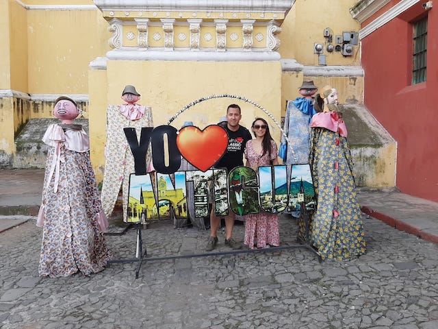 Plaza merced Antigua Guatemala.