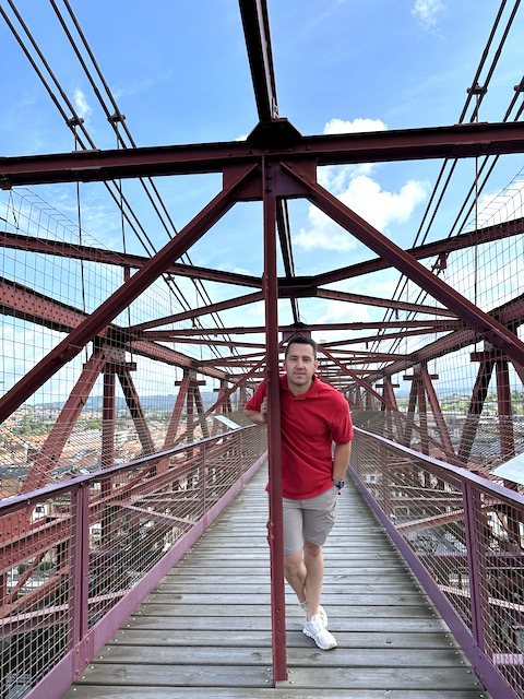 Alvaro pasarela panorámica puente Vizcaya.