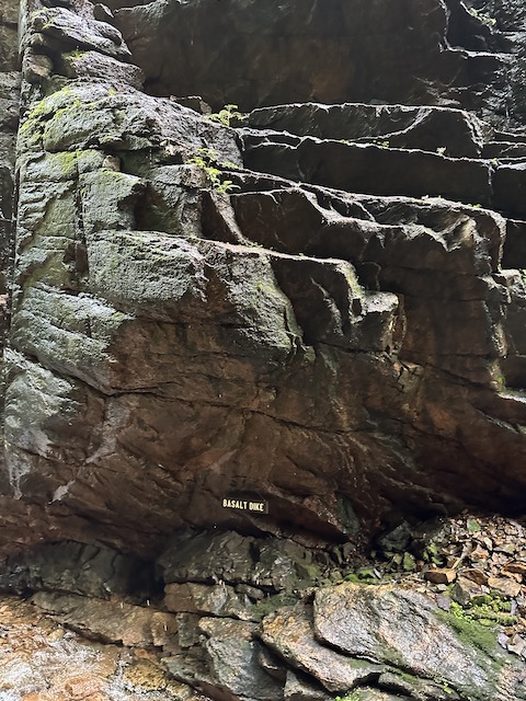 paredes desfiladero Flume Gorge, New Hampshire.