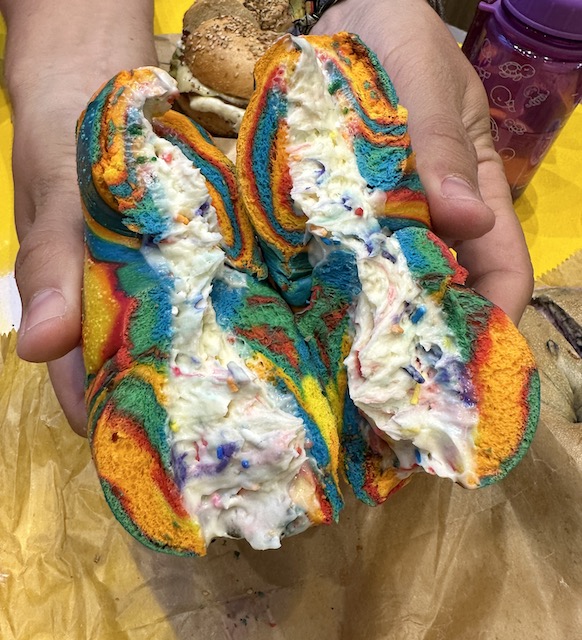 rainbow bagel liberty bagels Ny
