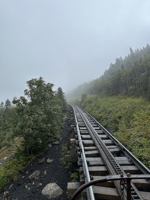 subida en tren al Monte Washintong.