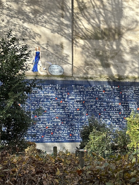 muro de los te amo Montmartre Paris.