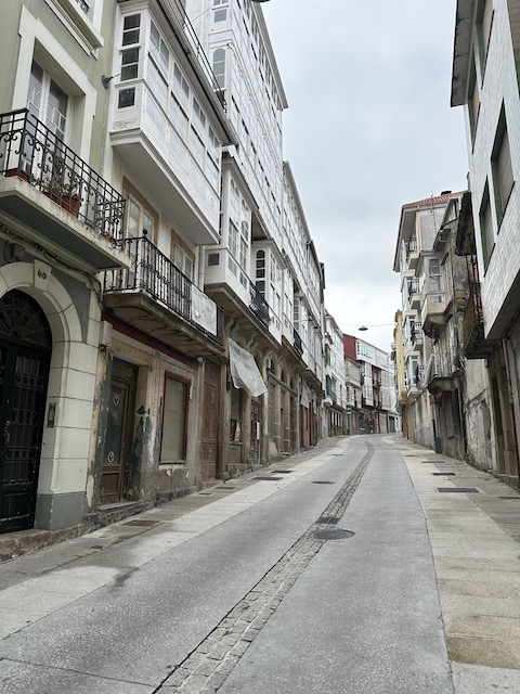 calles de Ferrol. etapa Camino Inglés.