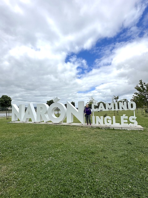 cártel Camino Inglés en Narón.