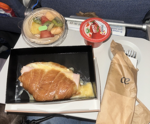 Air Europa desayuno de pago