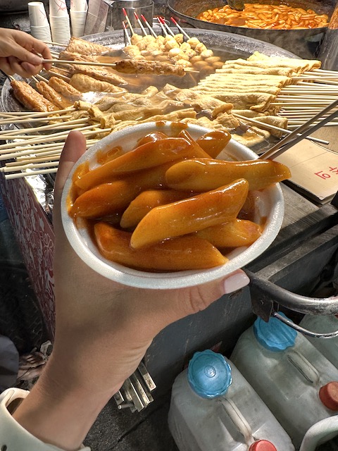 comida en Seúl Myeondong Street
