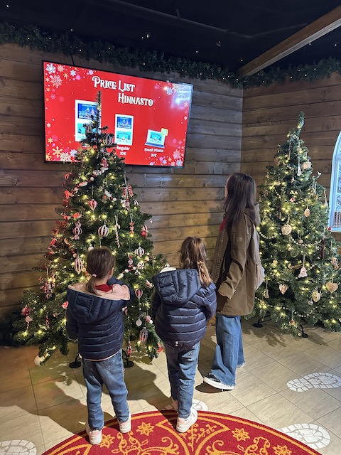 meet santa in Santa Claus holiday village