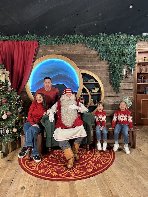 meet santa in santa claus holiday village